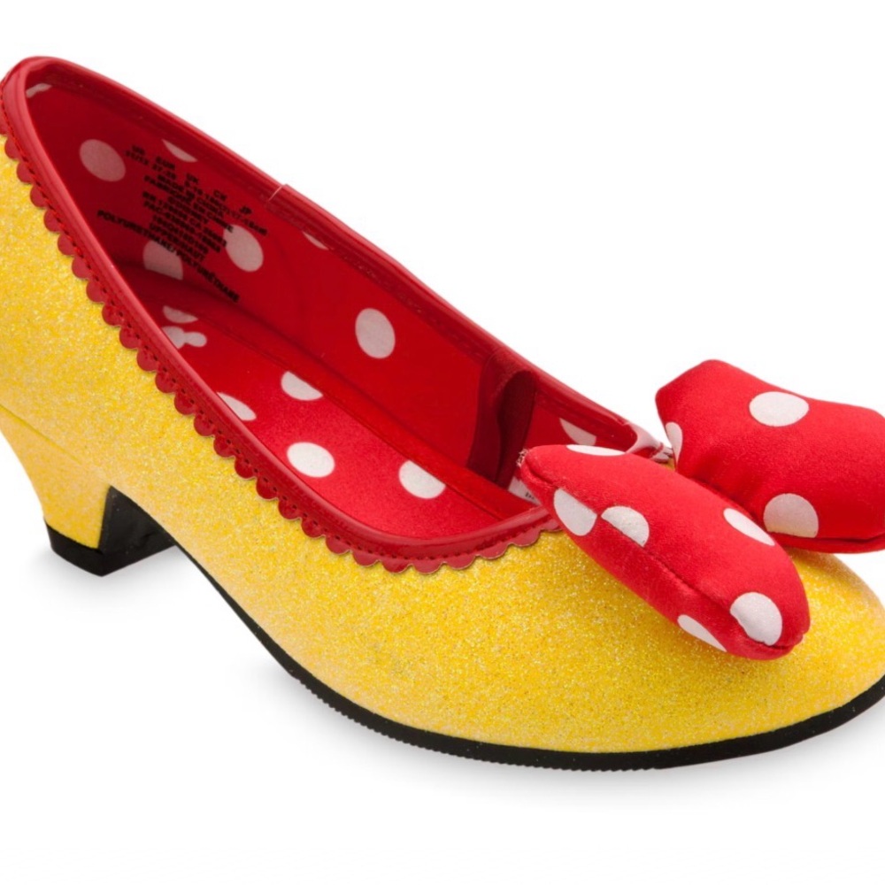 Disney Minnie Yellow and Red Polka Dot Shoes 11/12 - Picture 3 of 14